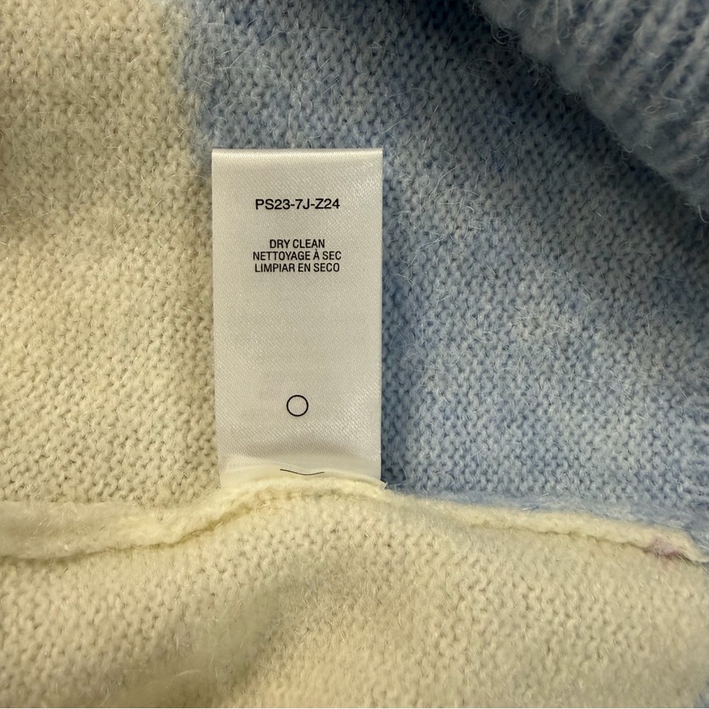 Sundry Striped Oversized Sweater. Small. Pink, Orange and White, Crew Neck - Picture 7 of 9